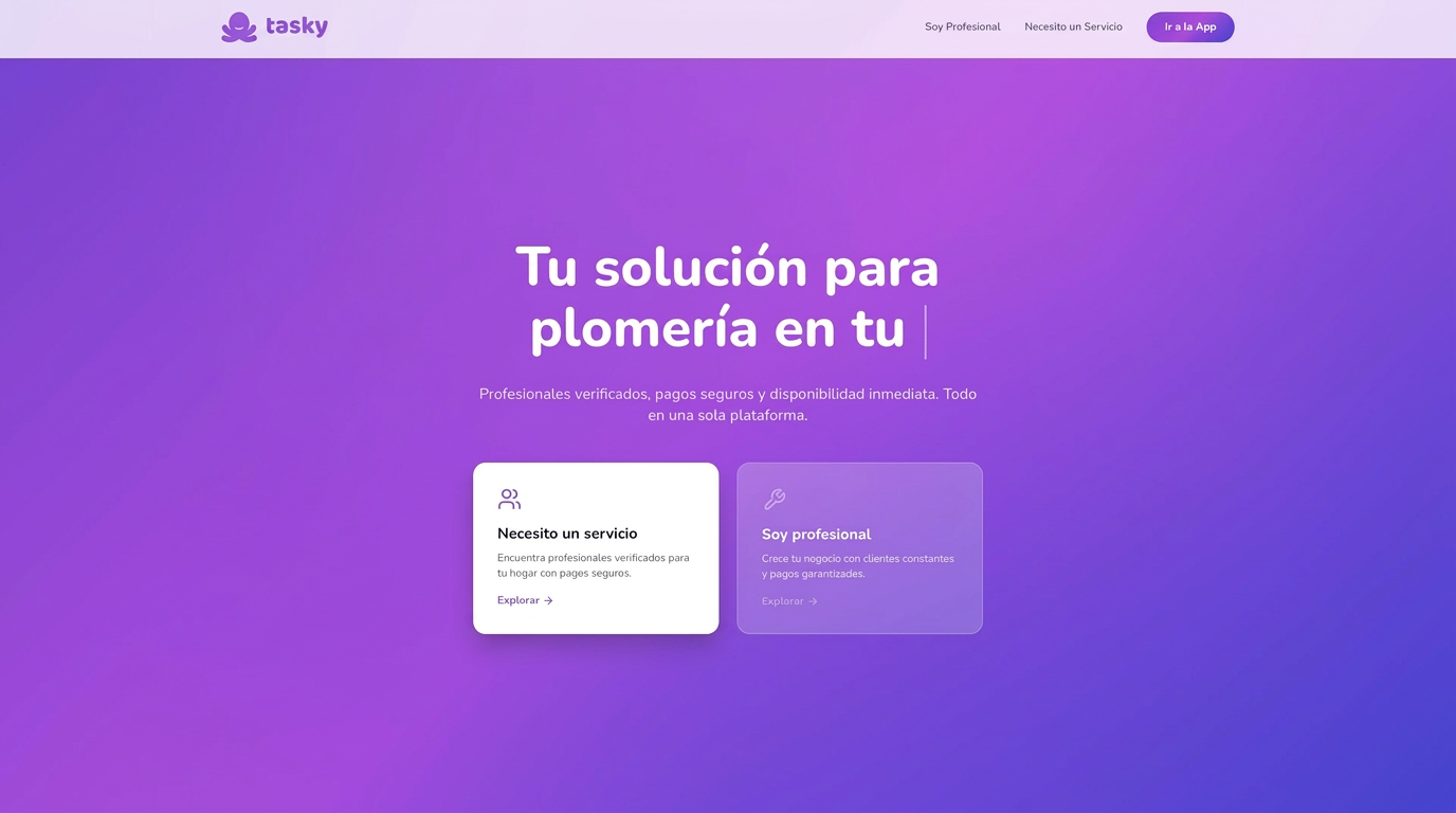 Tasky Servicios — Plataforma de servicios